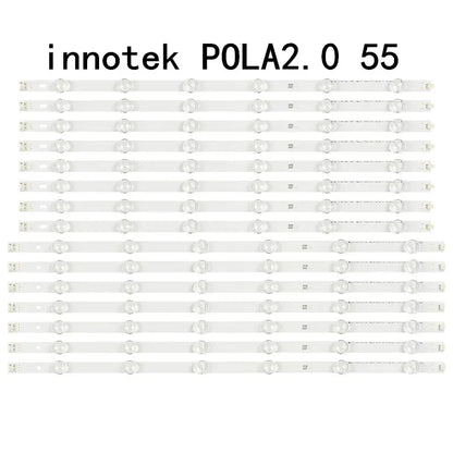 14PCS/LED Backlight Lamp strip 12leds For LG 55" TV 55LN5400 55LN5200 INNOTEK POLA2.0 55 Innotek POLA 2.0 55 55la620v 55LN549C