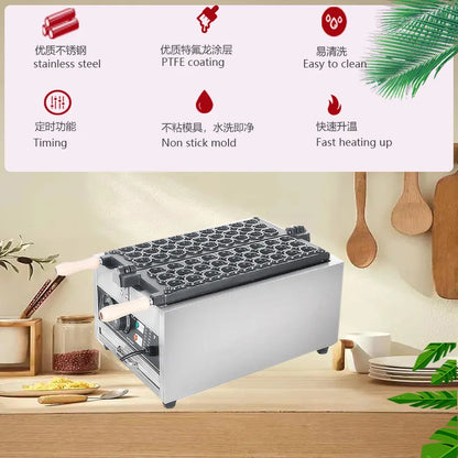 Commercial 27 Mini Bears Waffle Maker Machine 3000w Electric Waffle Baker Cooker With Temperature Adjustment 50-300°C