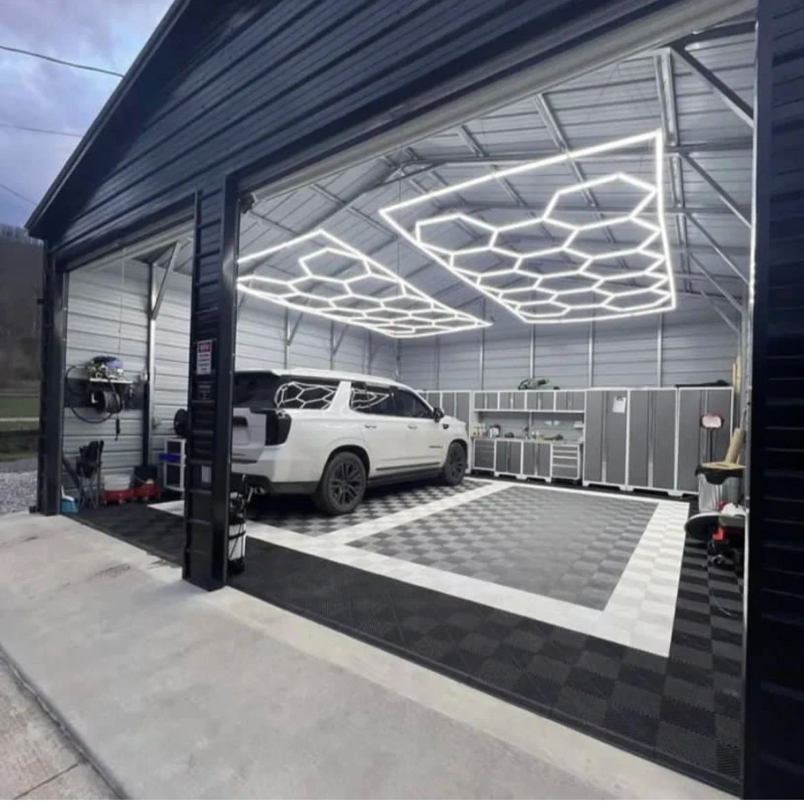 Hex Garage Shop Led Lighting Led Garage Light Garage Led Light for Barber Shop