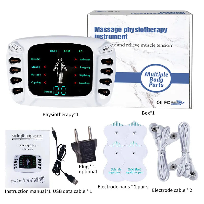 8 Models Tens Electric Muscle Stimulator Ems Acupuncture Body Massage Digital Therapy Massager Electrostimulator