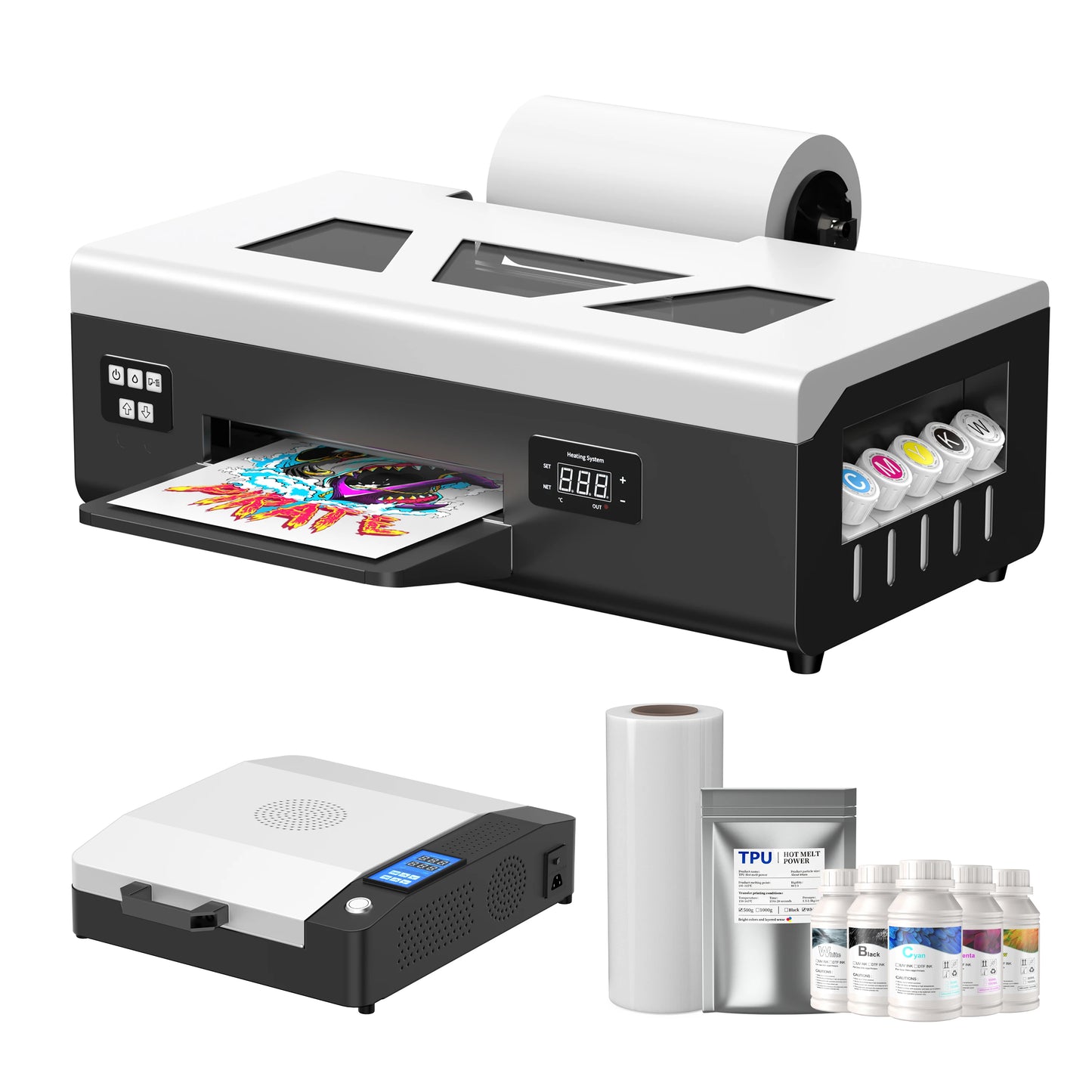 Free Shipping A4 DTF Printer Impresora Dtf L800 Fabric Printing Machines with Oven Ink Powder and Film for T Shirt