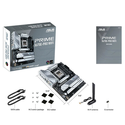 Used ASUS PRIME X670E-PRO WIFI Motherboard Support AMD Ryzen 7000 Series Desktop Processors 7700X/7900X/7950X for Socket AM5