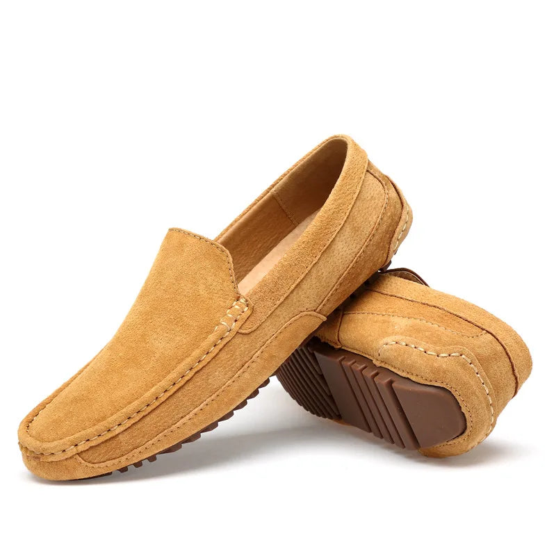 Suede Leather Man Loafers Luxury 2021 Casual Shoes For Men Boat Shoes Handmade Men Slipon Driving Shoes Male Moccasins Zapatos99