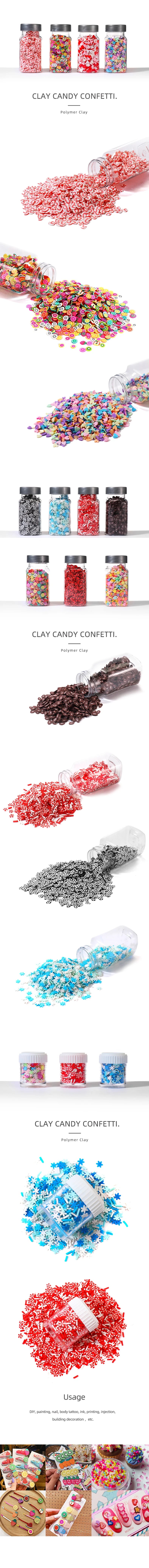 High Quality Polymer Clay Sprinkles and Mix Clay Slices for Slime Filler DIY Christmas Decorations and Crafts