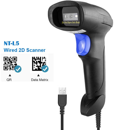 NETUM C750 Barcode Scanner Wireless Bluetooth Pocket USB 1D 2D for Inventory Barcode Reader for Tablet IOS Android-Fast Shipping