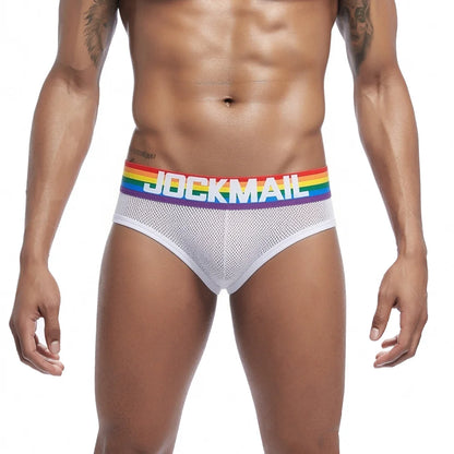 For Low-Rise Breathable Nylon Knitted All-Mesh Semi-Transparent Sexy Briefs Fashion Couple Underwear
