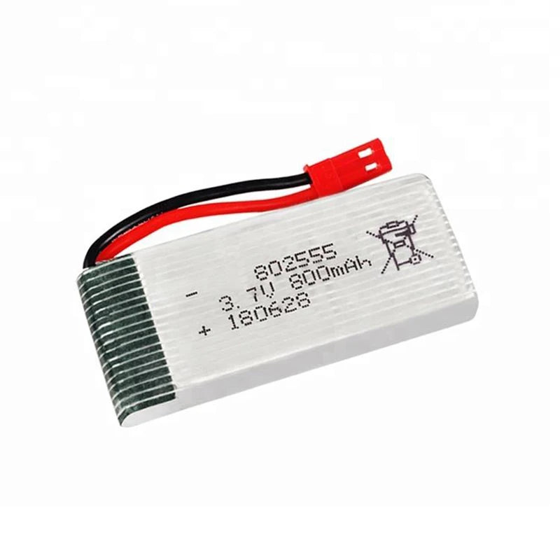 802555 3.7V 800mAh Lipo Battery 25C Helicopter H12C F181 F187 F163 Drone Rechargeable Lithium Battery