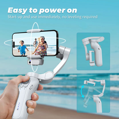 Best Seller L7Bpro Handheld 3  Foldable Panoramic Shooting 360 Degree Auto Face Tracking Phone Gimbal Stabilizer
