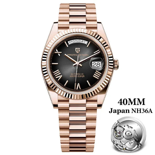 PAGANI DESIGN Luxury NH36 Retro Watches 10Bar Waterproof 1783 Double Calendar 40MM Men Mechanical Watches Relogio Masculino
