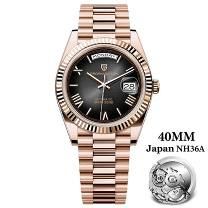 PAGANI DESIGN Luxury NH36 Retro Watches 10Bar Waterproof 1783 Double Calendar 40MM Men Mechanical Watches Relogio Masculino