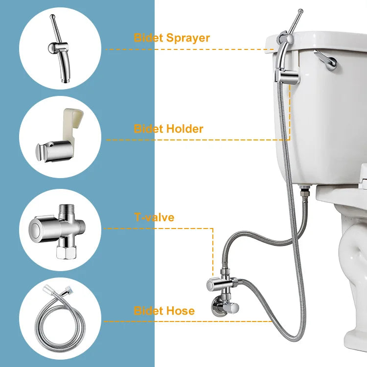 Toilet Bidet Sprayer Health Faucet Handheld Bidet Sprayer Cloth Diaper Sprayer Kit