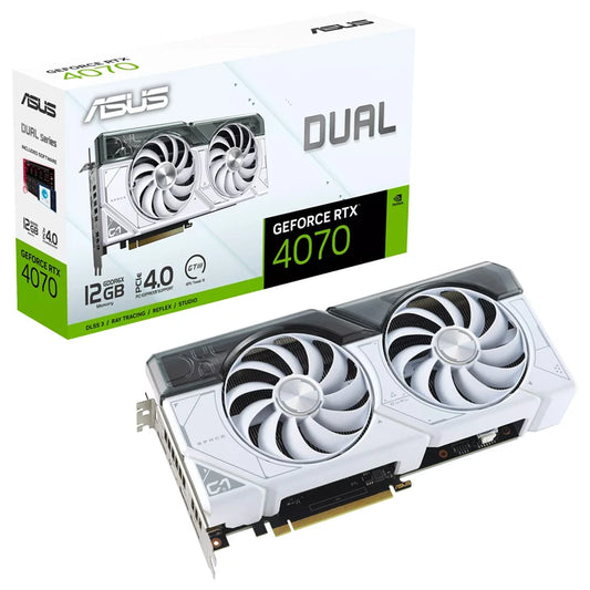Used ASU'S GeForce RTX 4070 White Edition 12GB GDDR6X Graphics Card With 21 Gbps Memory Support Intel Core I9 13900k I7 13700K by PDG ibma