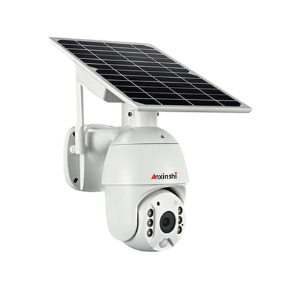 Anxinshi Ubox App 1080P Two Way Voice 4G Wifi IP Solar Panel Battery Dual Power PTZ CCTV Camera