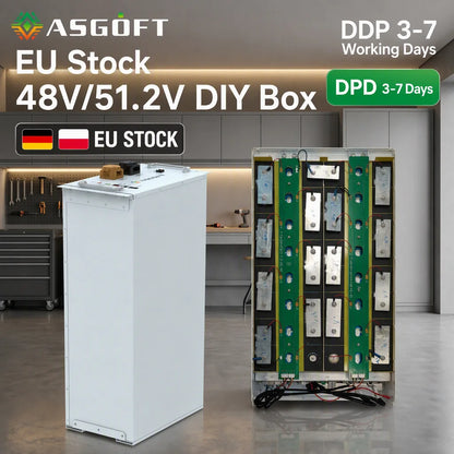 Diy Kit 16kwh Battery Shell Lithium Ion Box Light Display 51.2v 280ah 16s 48v Lifepo4 Empty Battery case for Jk JBD 200A Bms