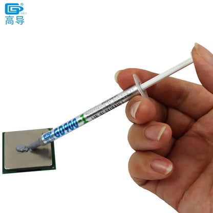 12 Pieces Net Weight 1 Gram Gray GD900-1 Thermal Conductive Grease Paste Plaster Heat Sink Compounds for CPU GPU Syringe Packing