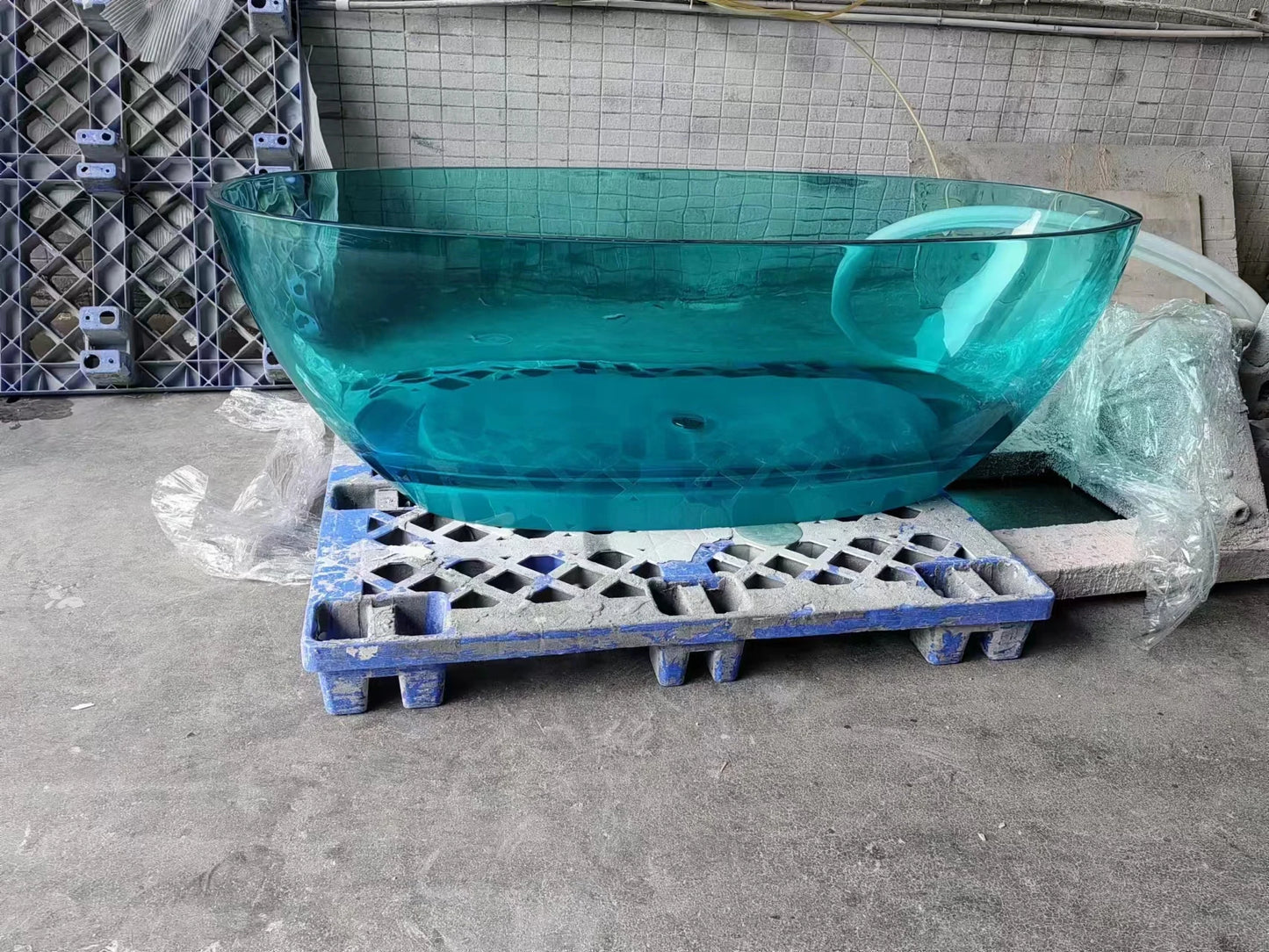 Acrylic North Europe Net Red Independent Hotel B&B Villa Engineering Adult Oval Large Space Bathtub