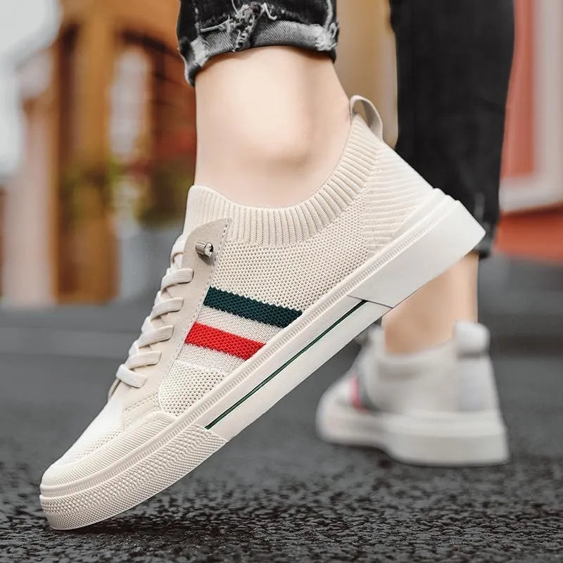 YF New Men's  Casual Sports Shoes White  Fashion Wear Resistant Shoes Men's Walking Shoes
