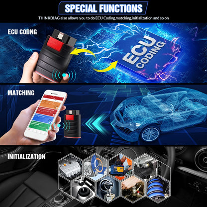 Thinkdiag Full System Auto Diagnostic Tool Full Software 1 Year Free Update Ecu Coding Active Test Obd Car Scanner Thinkdiag Obd
