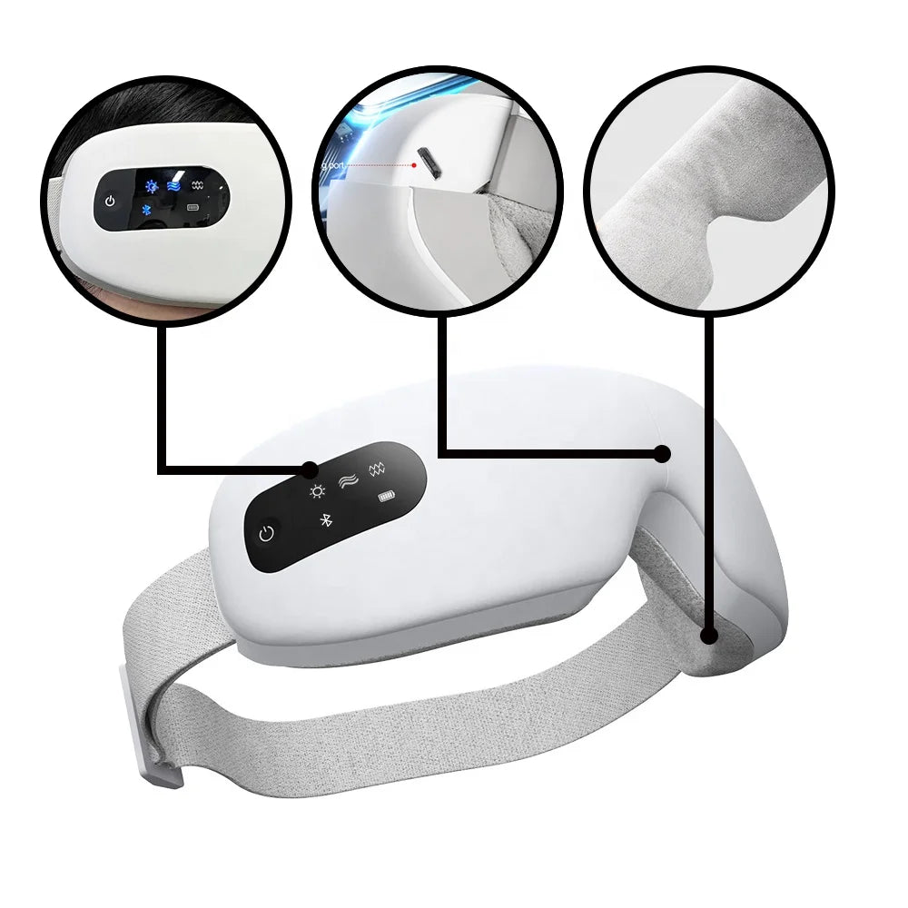 MEIZONS Portable  AI New Arrivals Heat air Pressure Eye Therapy Luxury Eye Massage of Customized logo