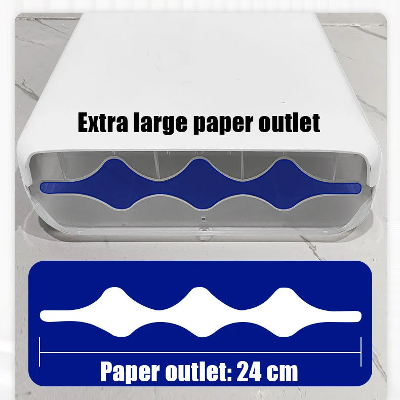 Commercial Black Folded Interleave Hand Pull Toilet Paper Towel Dispenser Wall-Mounted ABS Plastic Eco-Friendly Multifold Manual