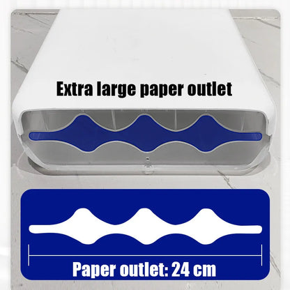 Commercial Black Folded Interleave Hand Pull Toilet Paper Towel Dispenser Wall-Mounted ABS Plastic Eco-Friendly Multifold Manual