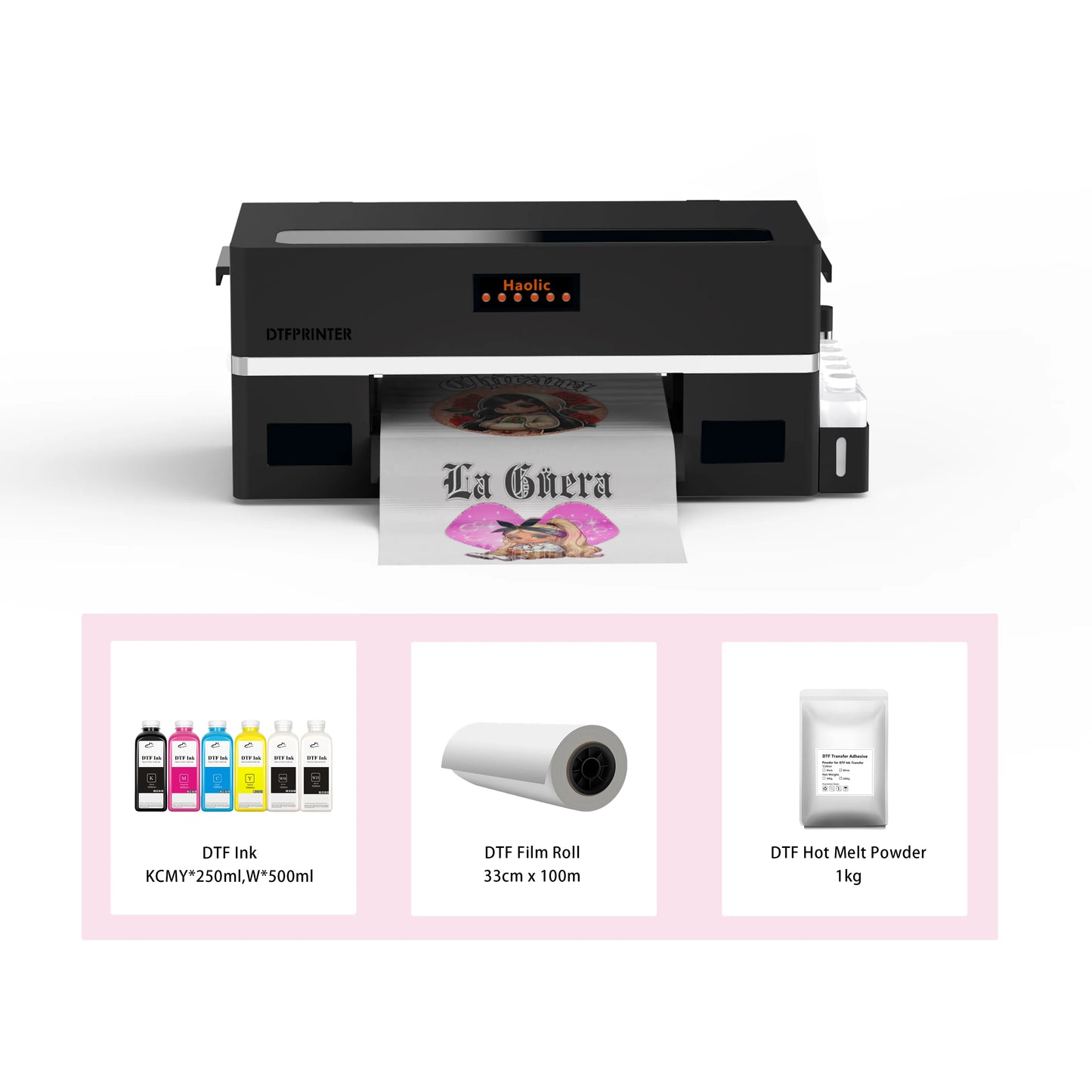 Haolic Mini Size Easy Operate A3 DTF Printing Printer Machine XP600 Printhead Factory Price One Year Warranty for Small Business