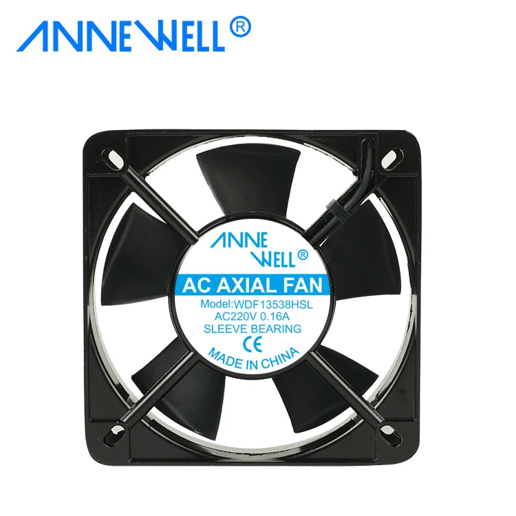 Durable AC Axial Fan 135x135x38mm Electric Motor Cooling 110V 220V High Efficiency Exhaust Fans with 13CM for Industrial Cooling
