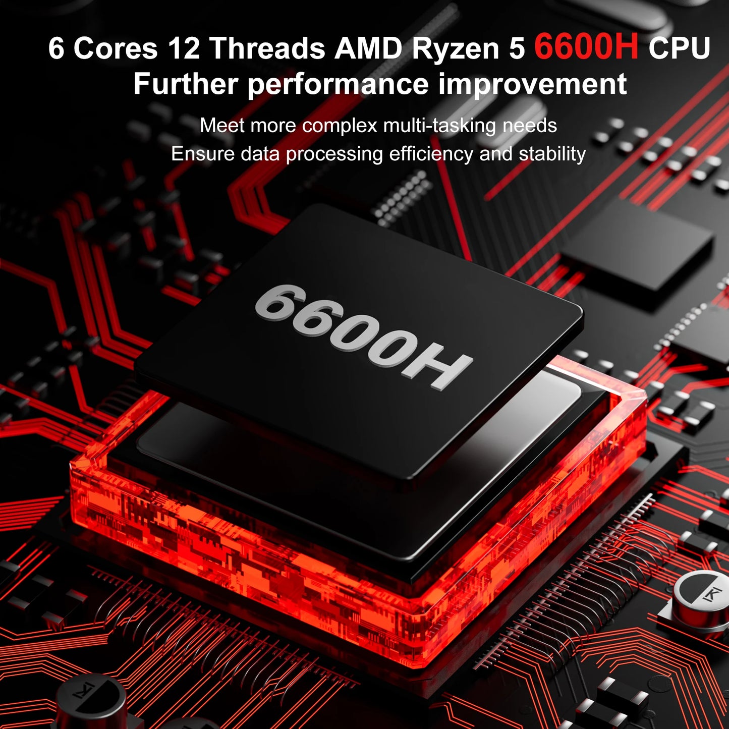 EU Warehouse 16GB 512GB Firebat AM02 Mini PC Featuring AMD Ryzen 5 6600H Processor Durable Chassis with Free EU Delivery Mini PC