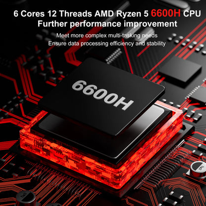 EU Warehouse 16GB 512GB Firebat AM02 Mini PC Featuring AMD Ryzen 5 6600H Processor Durable Chassis with Free EU Delivery Mini PC