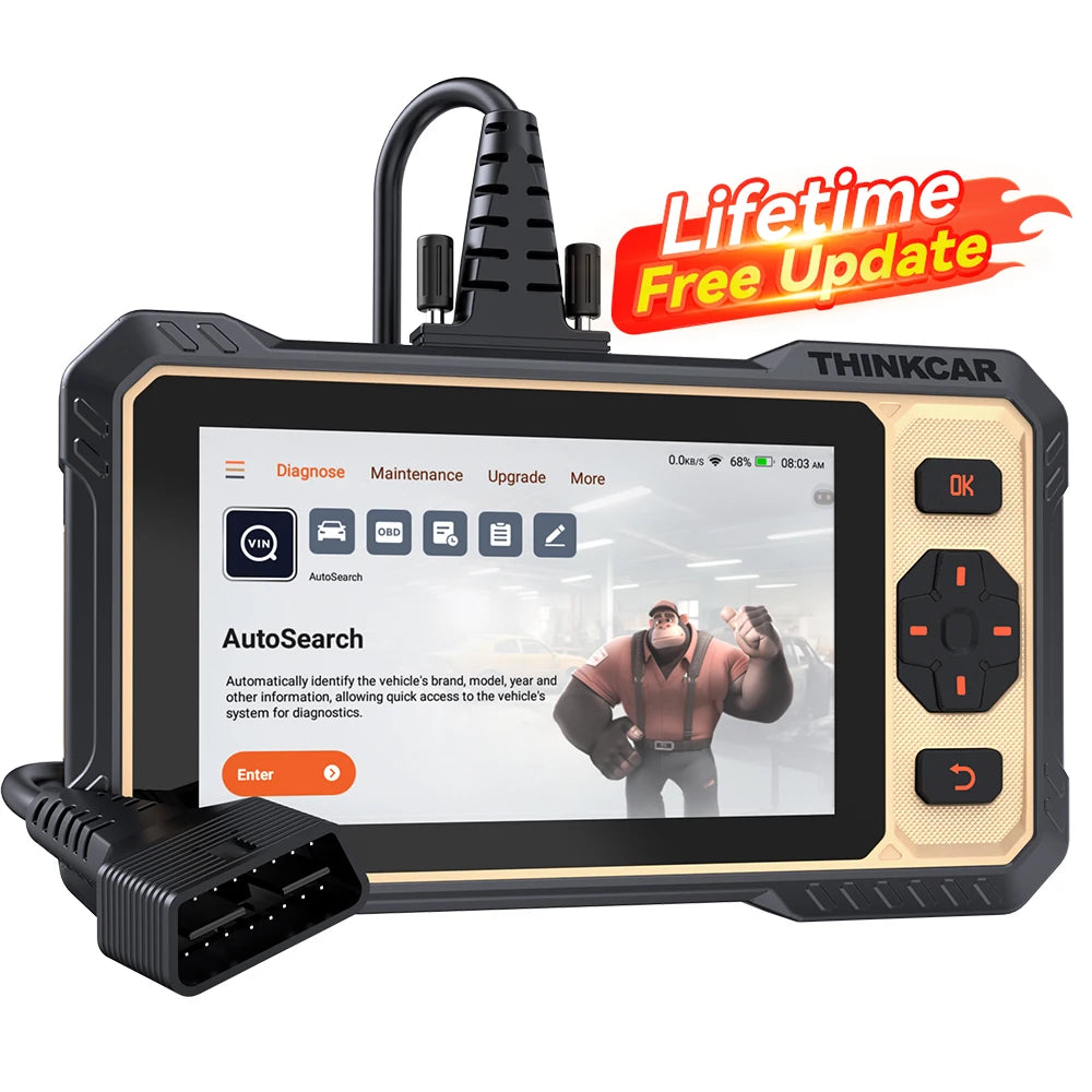 THINKCAR THINKSCAN 662 Bi-directional OBD2 Diagnostic Tool ECM/Transmission/ABS/SRS 12 Reset Lifetime Free Diagnosis Scanner