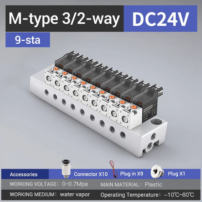 Highend 3/2 Way Direct Acting Mini Solenoid Valve 24v 10mm L/M/G-type Vacuum  Plastic Mini Sock Knitting Solenoid Valve