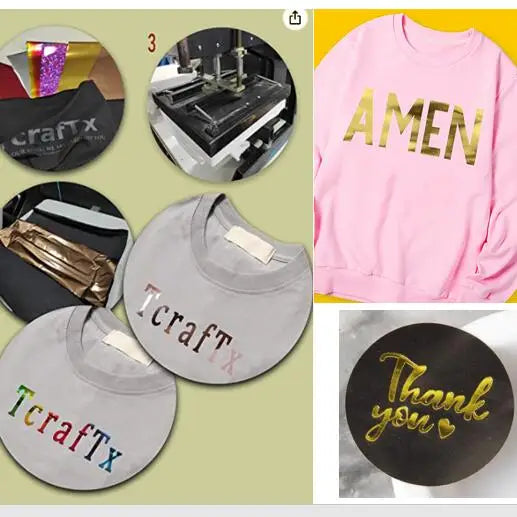 Hot Stamping Foil Transfer Printing Heat Transfer for Handbag Textile Leather t Shirt