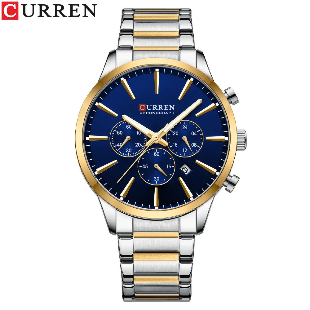 CURREN 8435 Classic Hot Sell Chronograph Quartz Watch Men Reloj Fashion Casual Business Sports Watches Male Wrist Watch for Mens