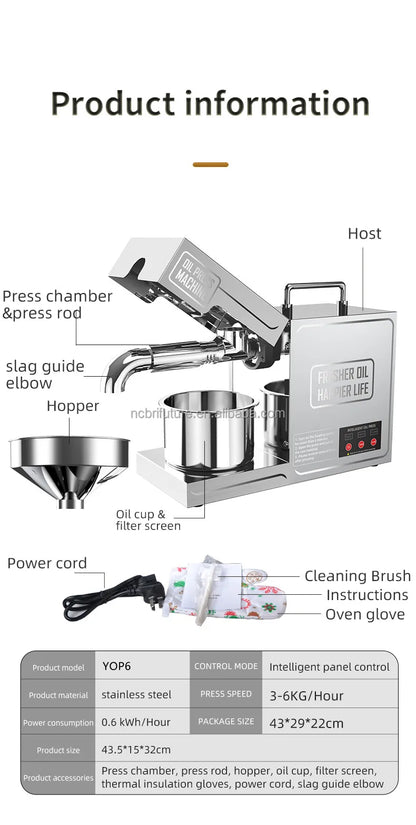 The Cheapest Household Oil Press Machine/Small Oil Pressing Machine