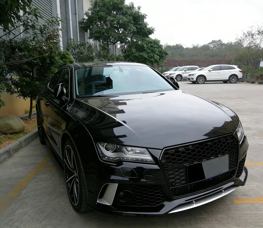Car A7 S7 C7 Body Kits Upgrade RS7 Style Facelift Front Bumper With Front Grille 4 Rings logo for AUDI A7 S7 C7 2009-2015