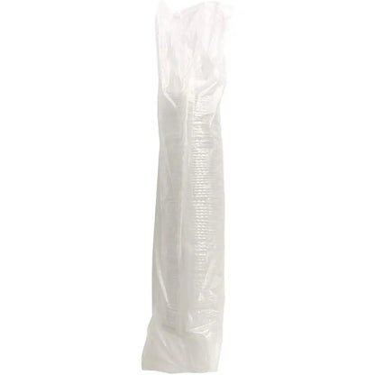 Boardwalk BWKNPET912STRAPK Disposable Crystal-Clear Cold Cup Lids 9 Oz. to 12 Oz. with Straw-Slot Clear (100/Pack) B0F8PLC2HC