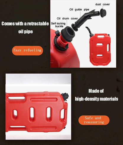 Hot Sales 20L Portable Outdoor Fuel Tank Car Pickup Camping Motorcycle Use Exterior Gasoline Jerry Can Accessory for Tacoma