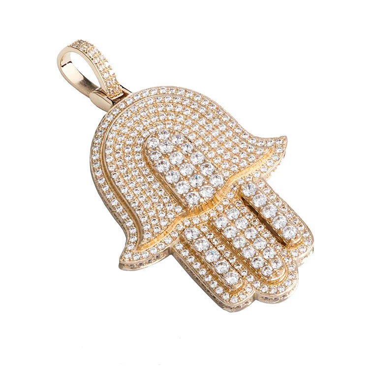 Starspire Jewels 925 Silver Emerald Cut Hip Hop Pendant Jewelry Bespoke Luxury Moissanite Stone Fine Charm Accessory High