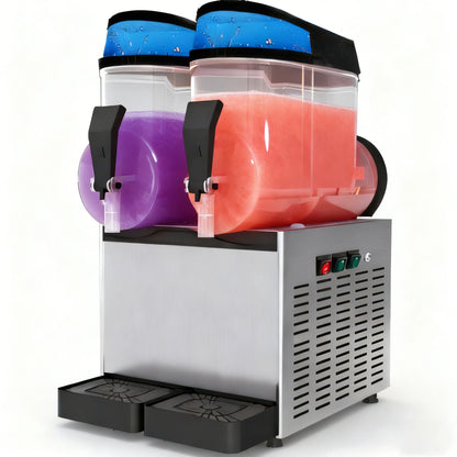 Commercial Portable Fully-Automatic Stainless Steel Slush Machine 24L Capacity Energy Saving 1100W 1-Year Warranty Factory
