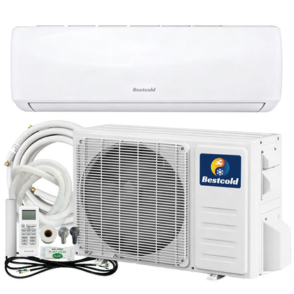 Bestcold 110V Mini Split Air Conditioner 12000 BTU Ductless Heat Pump Inverter AC for North America Home Garage and Workshop