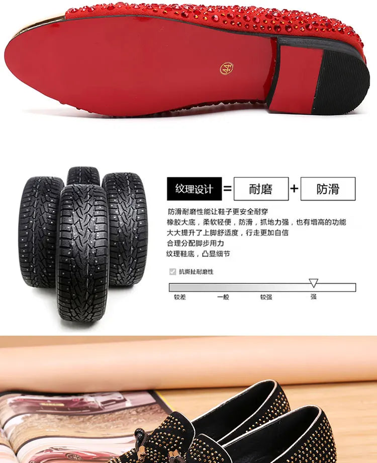 Autumn Metal Soup diamond COW LEATHER Luxurious Commercial affairs Customized Personality Party Socialize Shoes