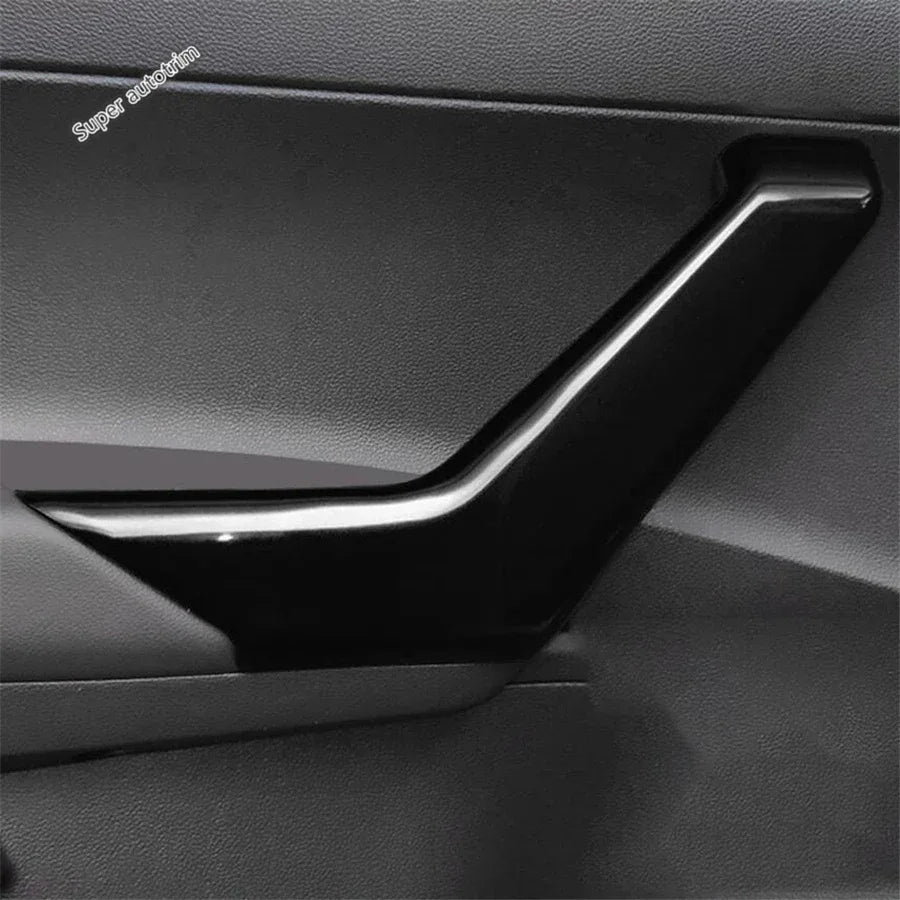 Center Control Gear Shift Panel Inner Door Armrest Handle Cover Trim Black Fit For VW Volkswagen Polo 2019 - 2023 Accessories