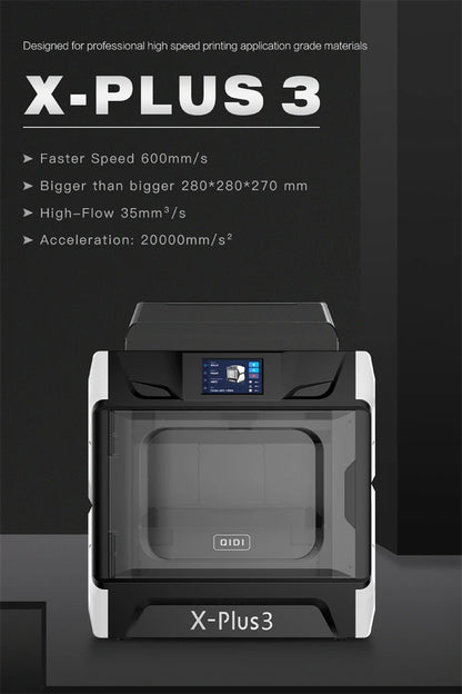 QIDI TECH X-PLUS 3 3D Printer High Speed Printing 600mm/s Large Print Size 280*280*270mm