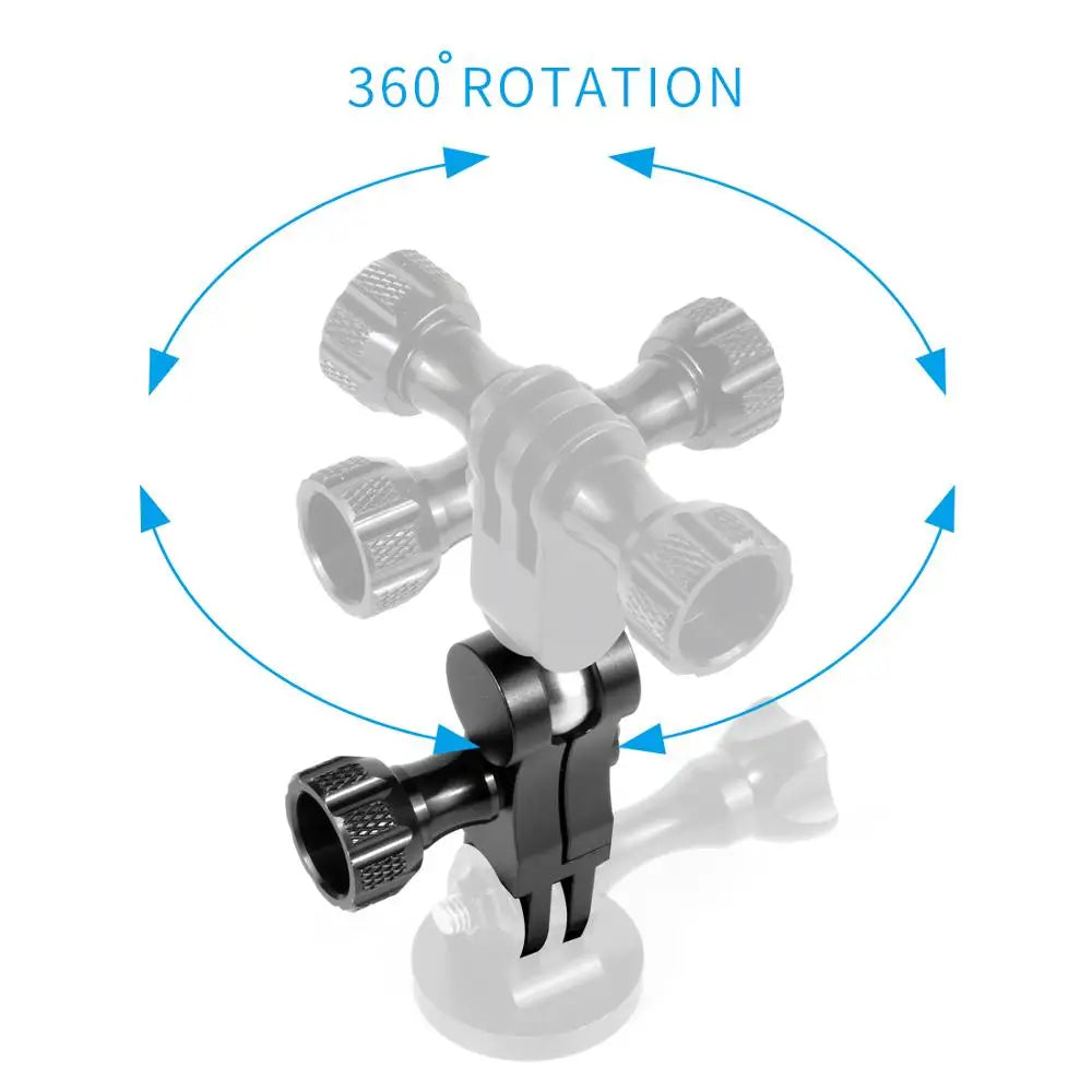 Universal Aluminum Arm Adapter Mount Bracket Connector W/ Knob 1/4'' Inch Screw for GoPro for OSMO Action YI Sports DSLR Cameras