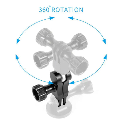 Universal Aluminum Arm Adapter Mount Bracket Connector W/ Knob 1/4'' Inch Screw for GoPro for OSMO Action YI Sports DSLR Cameras