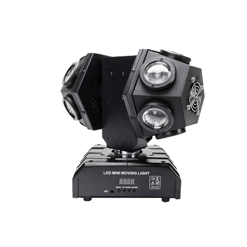 Factory Direct RGBW 4in1 Laser Moving Head Light Double Head Beam Stage Effect Light 12*10w LED Rotating Light