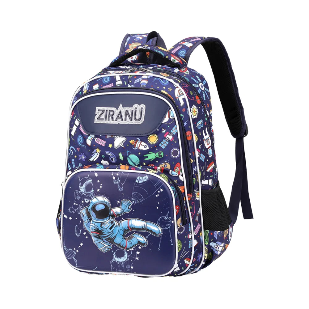 Large Capacity Cartoon Design Student Backpack Set Waterproof Includes Lunch Box Bookbags for Elementary Boys Teens New Release