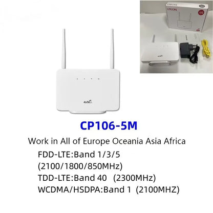 Jue Hong Factory Supply Unlocked 4G LTE Router SIM Card Slot 300Mbps Dual Band 2.4G WiFi Portable Hotspot for Home Travel Use