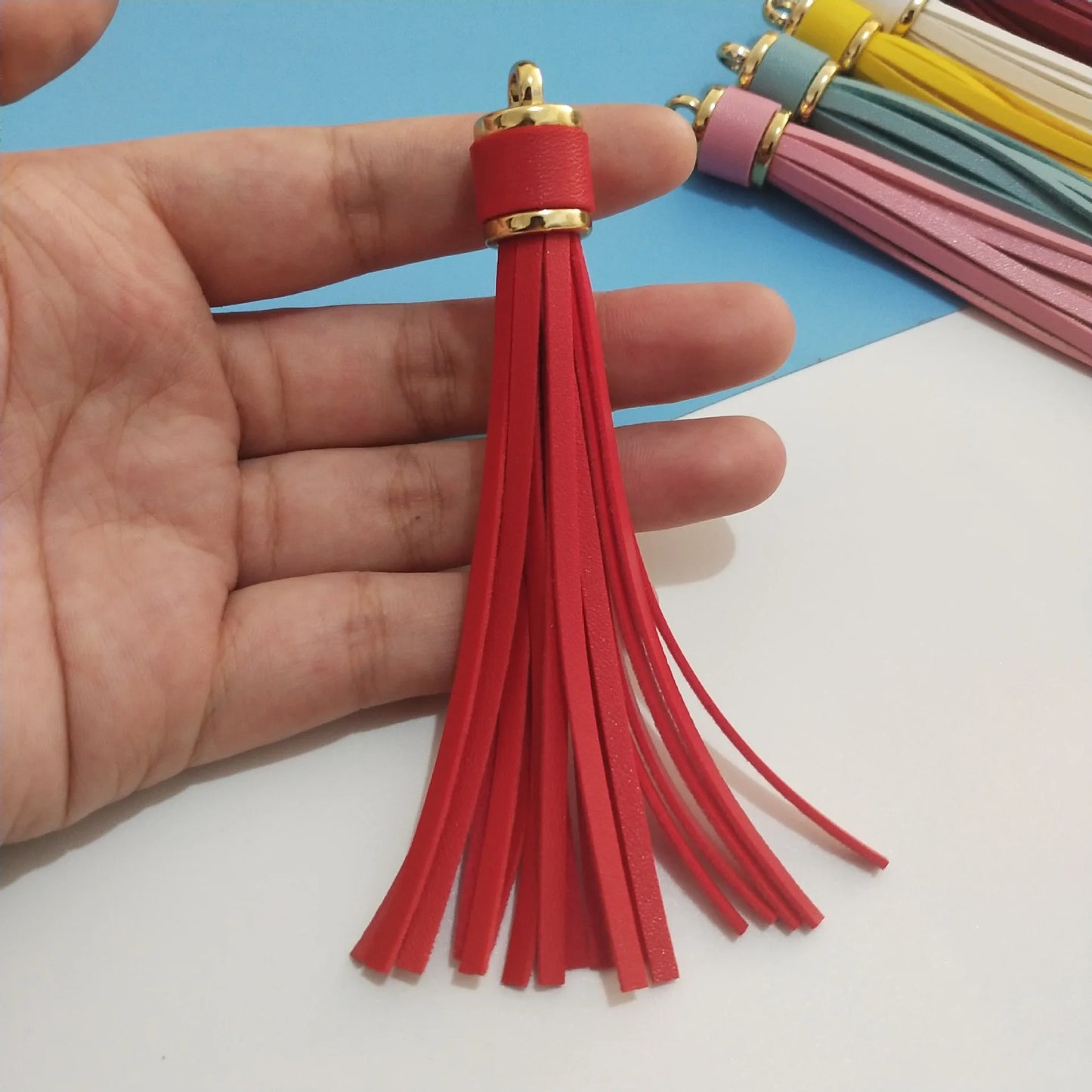 Length 10 cm Leather Tassel Artificial Leather Fringe for Festival Hangings Lantern Bag Bracelet Accessaries