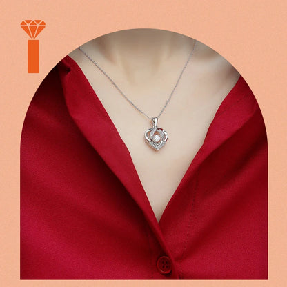 Hot Sale S925 Heart Shape Moissanite Pendant Necklace Pass Diamond Tester Moissanite Necklace Valentine'S Day Gift Necklace